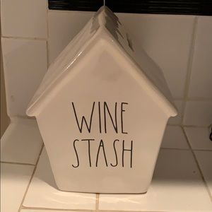 Rae Dunn wine stash coin bank